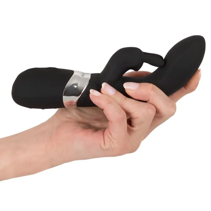 Wibrator królik z podwójnym silnikiem, 7 trybów wibracji, silikon, ładowanie USB