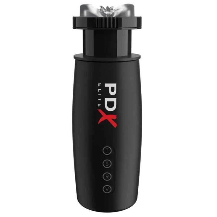 Innowacyjny masturbator PDX Elite Motobator 2 z 5 trybami wibracji i 3 trybami ssania