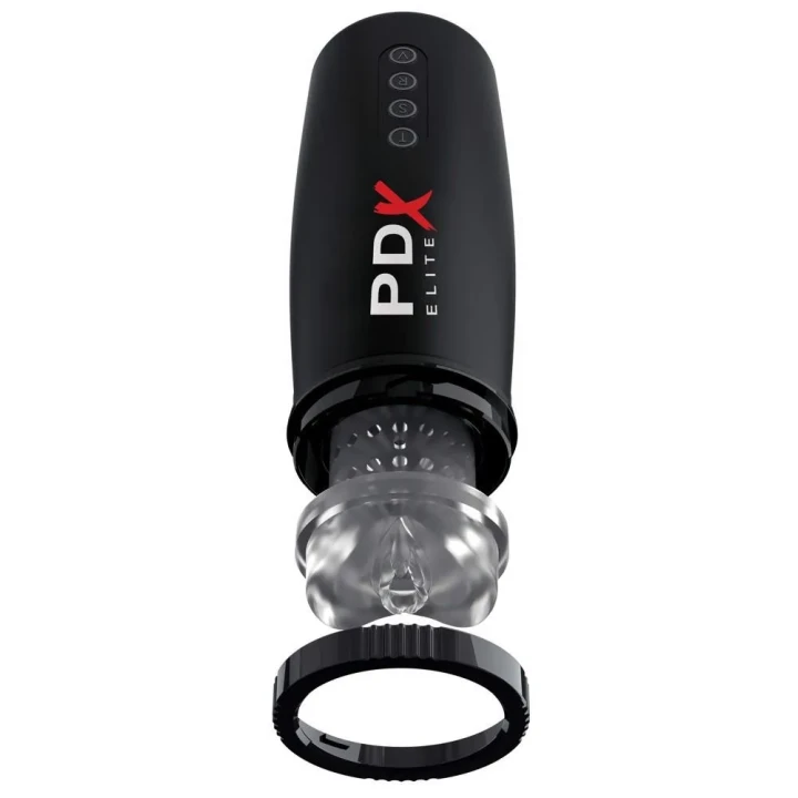 Innowacyjny masturbator PDX Elite Motobator 2 z 5 trybami wibracji i 3 trybami ssania