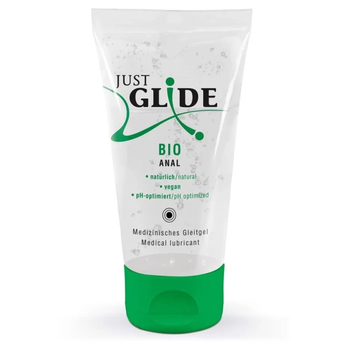 Żel nawilżający do stosunków analnych Just Glide Bio, 50 ml, ekologiczny, bezpieczny dla wegan