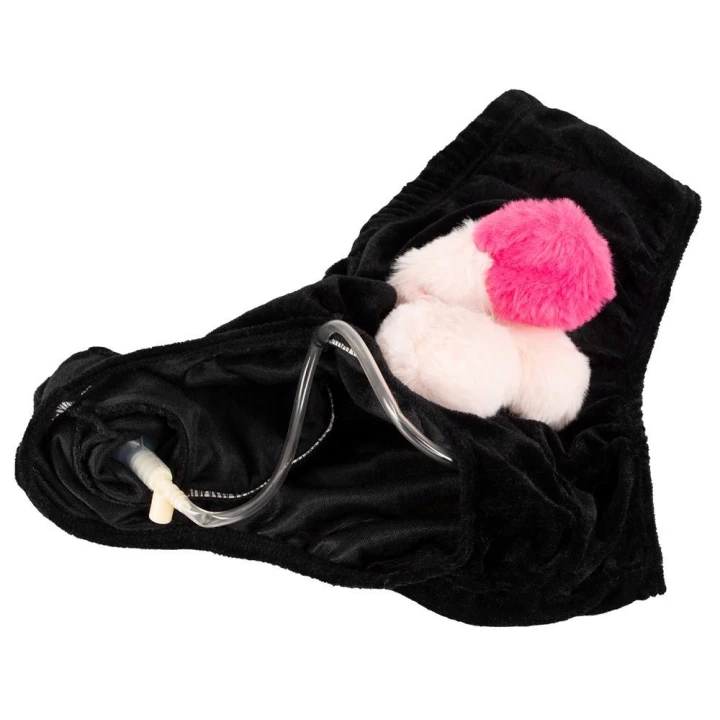 Majtki rozrywkowe z nadmuchiwanym akcesorium - czarne, uniwersalny rozmiar