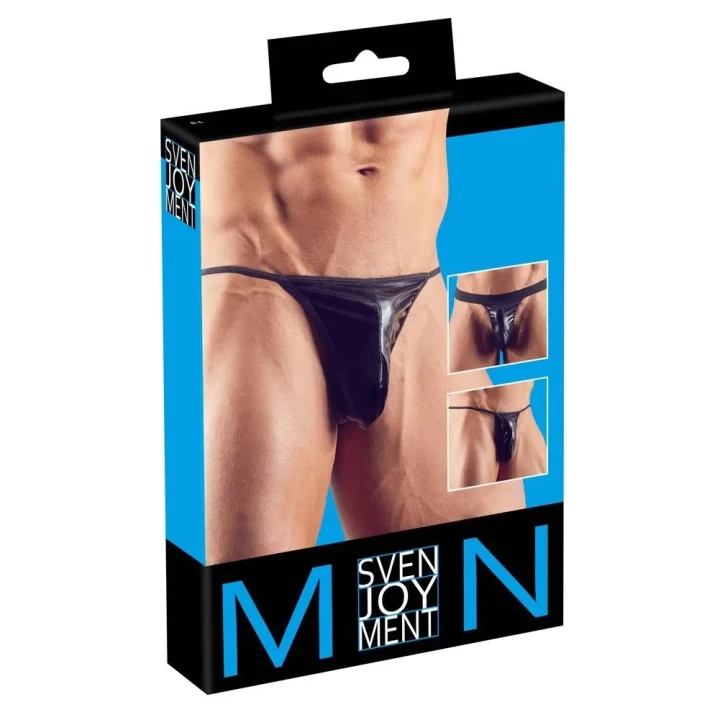 Zestaw męskich stringów wetlook pack 3 modele S-L: Ministring, Schmalissimo, Jockstring