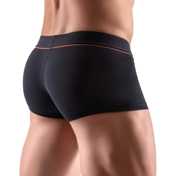 Męskie spodnie dopasowane, czarne, z organicznej bawełny, z elastycznym pasem, M