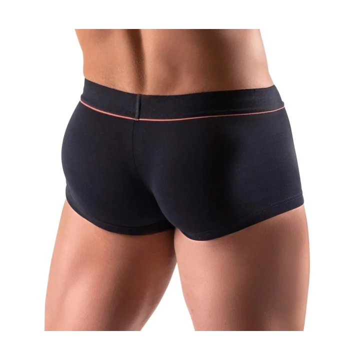 Eleganckie męskie spodnie L z organicznej bawełny w kolorze czarnym z czerwonym paskiem