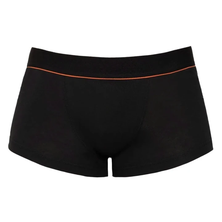 Eleganckie męskie spodnie L z organicznej bawełny w kolorze czarnym z czerwonym paskiem