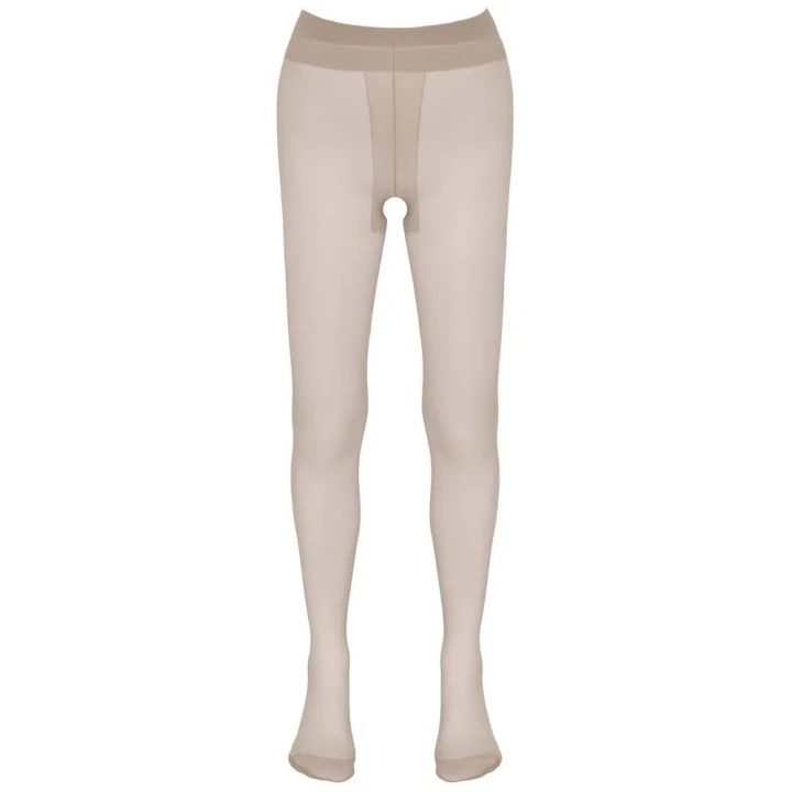 Rajstopy bezkroczne w kolorze skóry, rozmiar L, satynowy połysk, 20 den