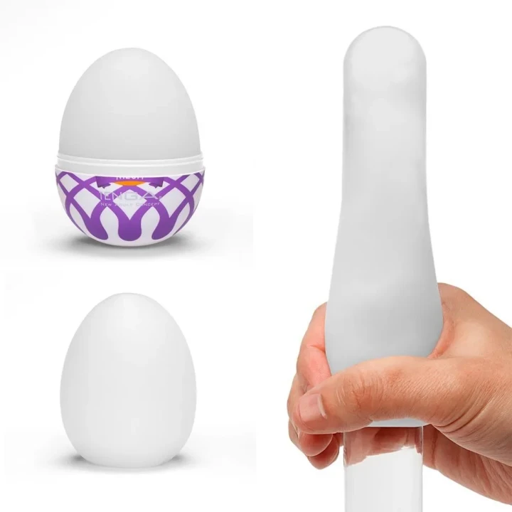 Masturbator jednorazowy Tenga Egg Mesh, zestaw 6 sztuk, ultra elastyczny, dyskretny