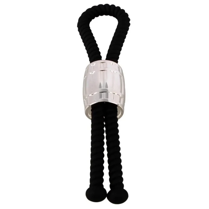 Regulowana opaska na penisa z ciężarem, silikonowa pętla do intensyfikacji doznań