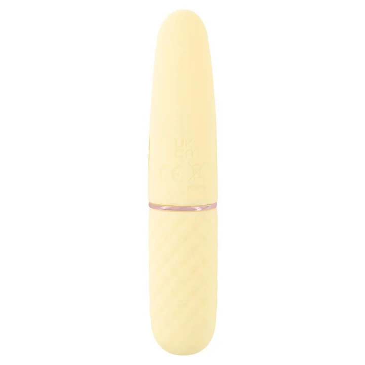 Mini wibrator do stymulacji, 10,5 cm długości, pastelowy żółty, 5. generacja