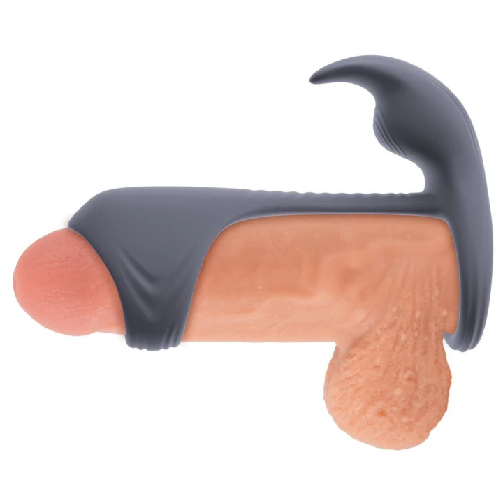 Mankiet na penisa z stymulatorem łechtaczki beau coeur Vylor RC, 13,5 cm, silikon