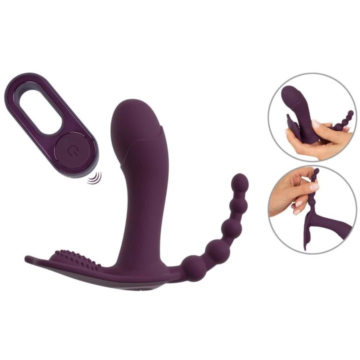 Wibrujące majtki ARIVA RC Panty Vibrator – potrójna stymulacja, zdalne sterowanie, 10 trybów