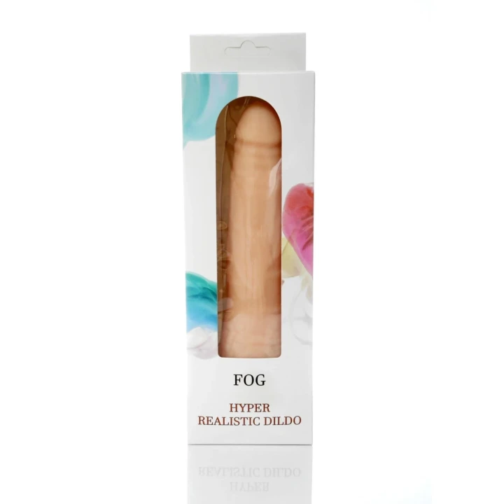 Realistyczny dildo z przyssawką, wodoodporny, z cyber skóry, 19,5 cm długości