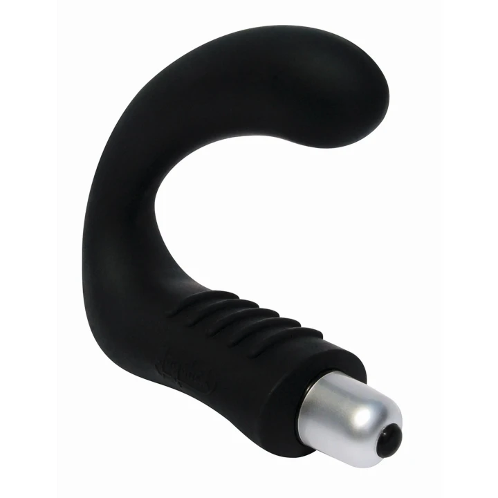 Masażer prostaty z regulacją wibracji, wodoodporny, silikon medyczny, czarny