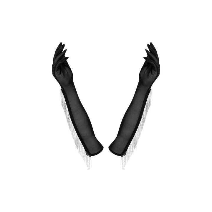 Rękawiczki z siateczki Bielizna-Milladis w rozmiarze S/M/L – elegancki dodatek do bielizny nocnej