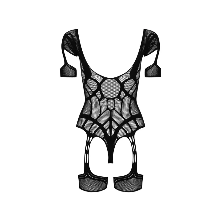 Bodystocking G334 z otwartymi krokami, rozmiar S/M/L, elegancki i zmysłowy design