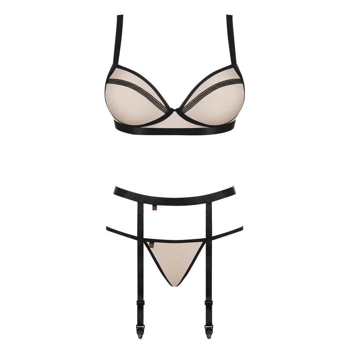 Komplet bielizny damskiej Nudelia 3-częściowy L/XL z regulowanymi ramiączkami