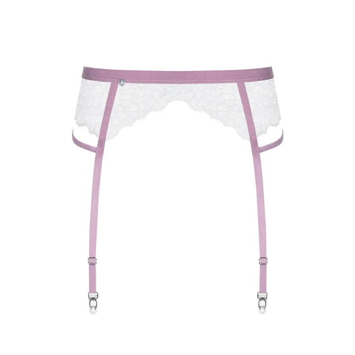 Pas do pończoch Lilyanne w kolorze białym, rozmiar L/XL, elegancka bielizna erotyczna