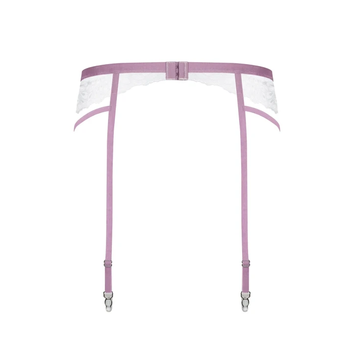 Pas do pończoch Lilyanne w kolorze białym, rozmiar L/XL, elegancka bielizna erotyczna