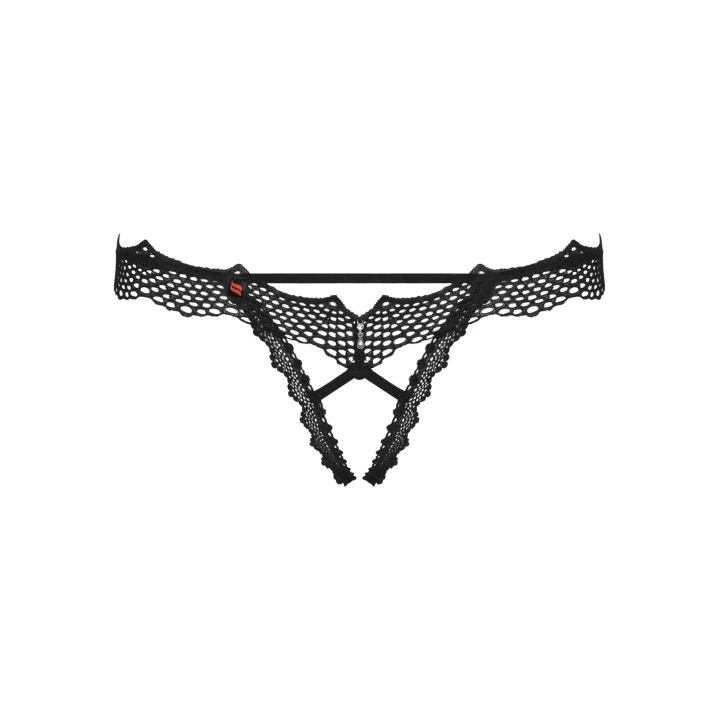 Stringi otwarte Bravelle czarne L/XL – zmysłowa bielizna na romantyczne wieczory