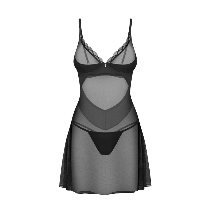 Koszulka nocna z fiszbinami i stringami Stelisa 2XL/3XL w eleganckim stylu