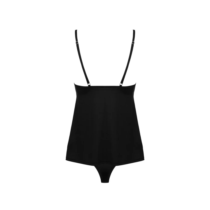 Bielizna damska Bella Rou: komplet top i figi M/L z kwiatowym haftem i regulowanymi ramiączkami