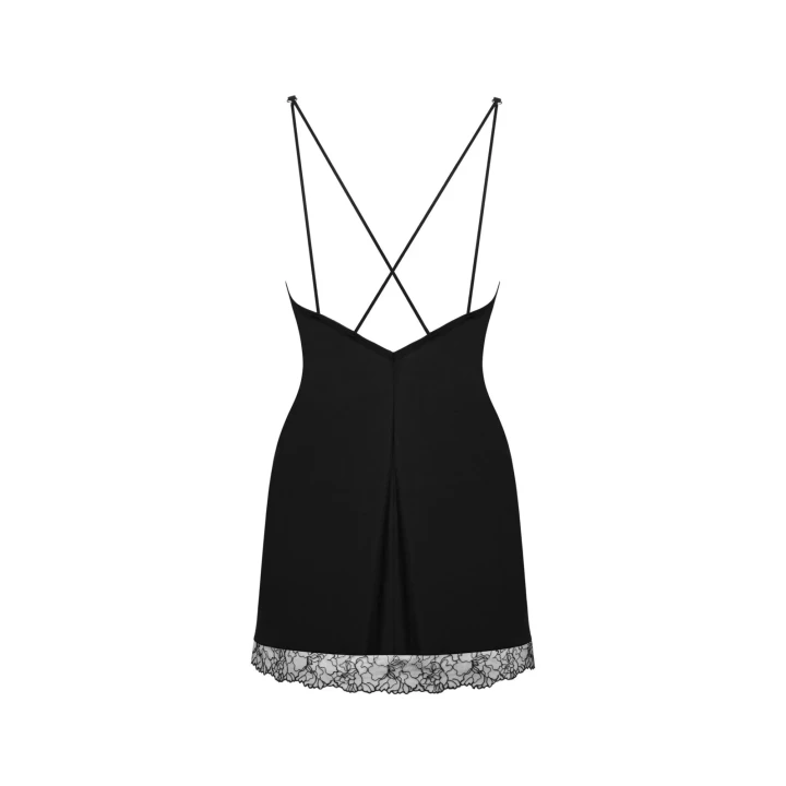 Elegancki komplet bielizny damskiej Bielizna-Bella Rou koszulka i stringi M/L