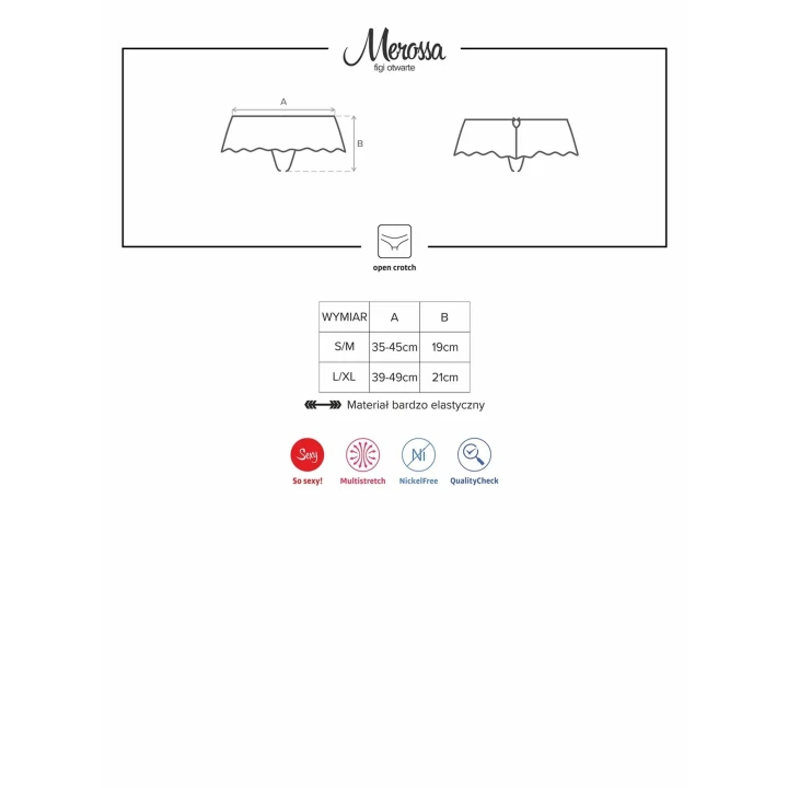 Figi otwarte XXL z koronka - Bielizna Merossa, seksowna i zmysłowa elegancja