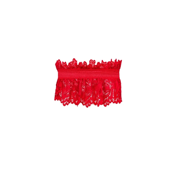 Podwiązka koronkowa Amor Cherris w kolorze czerwonym, rozmiar O/S