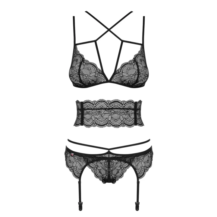 Bielizna-Frivolla komplet 4-częściowy S/M