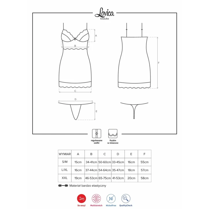 Skórzana koszulka i stringi Bielizna-Lovica rozmiar S/M – seksowna bielizna dla kobiet