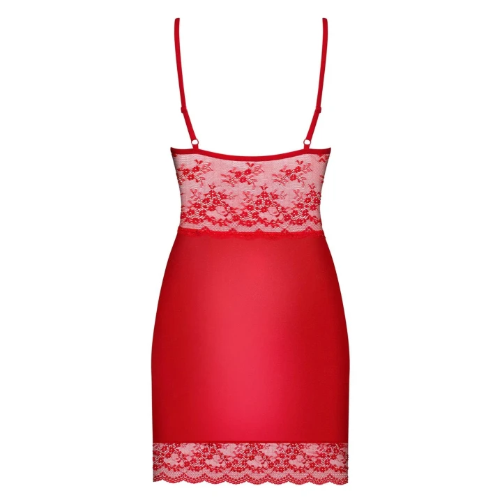 Zmysłowy zestaw bielizny Lovica: koszulka i stringi L/XL w intensywnym czerwonym kolorze