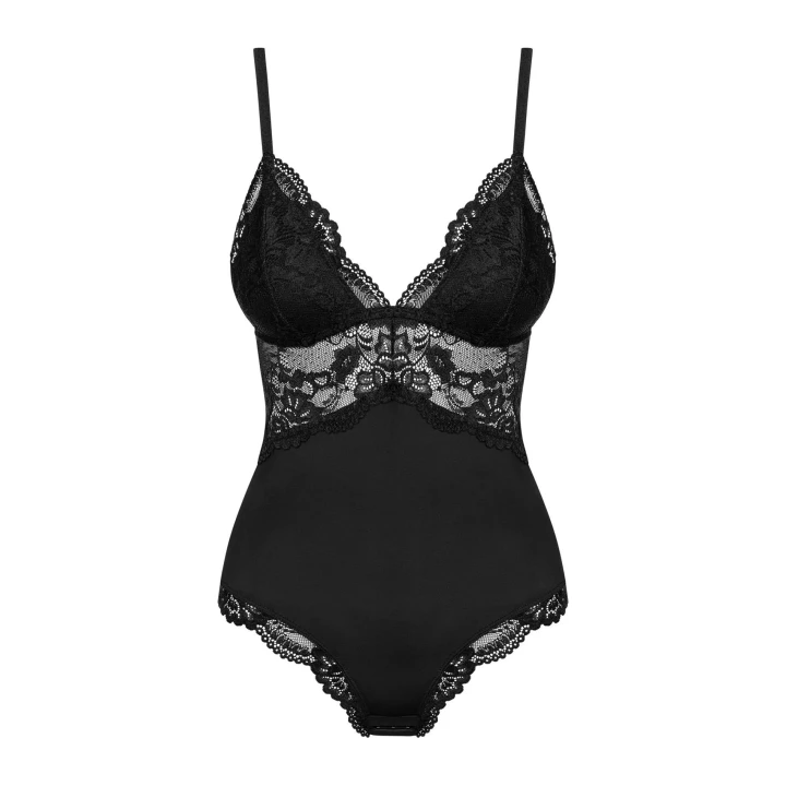 Czarne body eleganckie z koronką Bielizna- 810-TED-1, rozmiar S/M