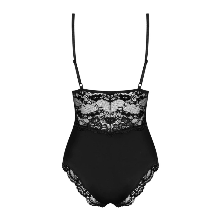 Czarne body eleganckie z koronką Bielizna- 810-TED-1, rozmiar S/M