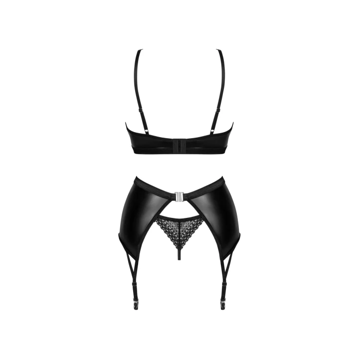 Komplet bielizny Norides 3-częściowy z pasem do pończoch, rozmiar XS/S