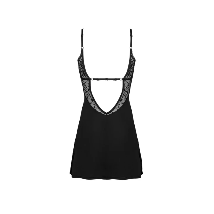 Zestaw bielizny damskiej XL/2XL: koszulka i stringi Bellastia w eleganckiej czerni