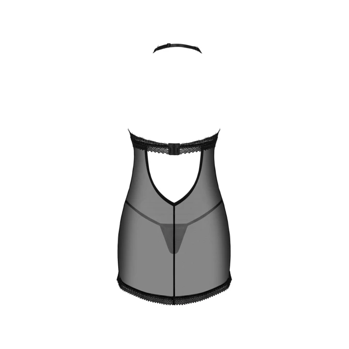 Zmysłowy komplet nocny Medilla z koszulką i stringami XL/2XL z koronkowymi detalami