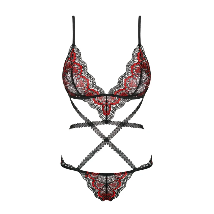 Body koronkowe czarne S/M z regulowanymi ramiączkami i odkrytymi plecami