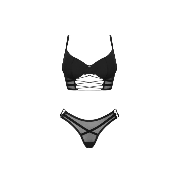 Elegancki komplet bielizny damskiej Roxelia 2-częściowy M/L z biustonoszem i stringami