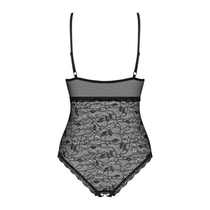 Seksowne body koronkowe Bielizna-818-TED-1 w rozmiarze S/M z regulowanymi szelkami