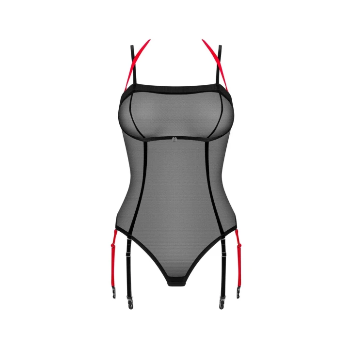 Eleganckie body Glandez z regulowanymi ramiączkami w kolorze czarnym, M/L