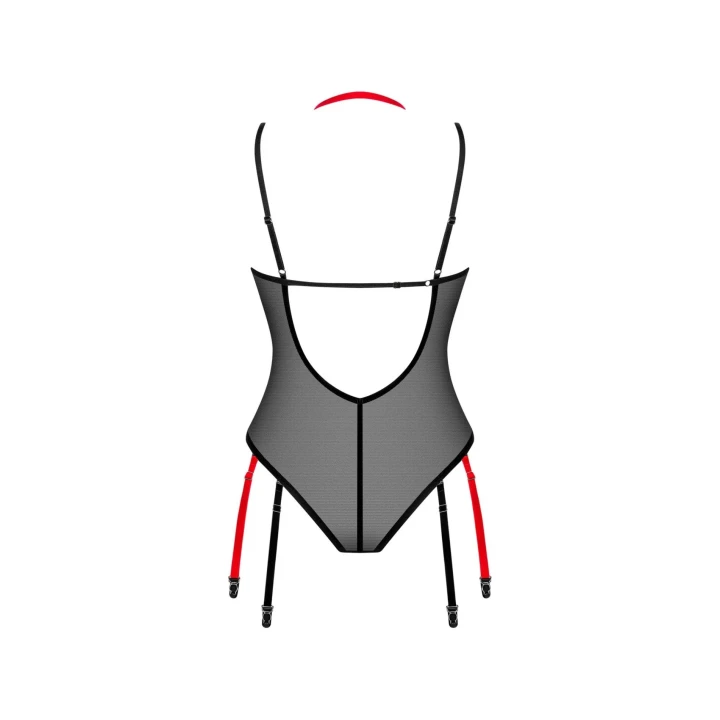 Eleganckie body Glandez z regulowanymi ramiączkami w kolorze czarnym, M/L