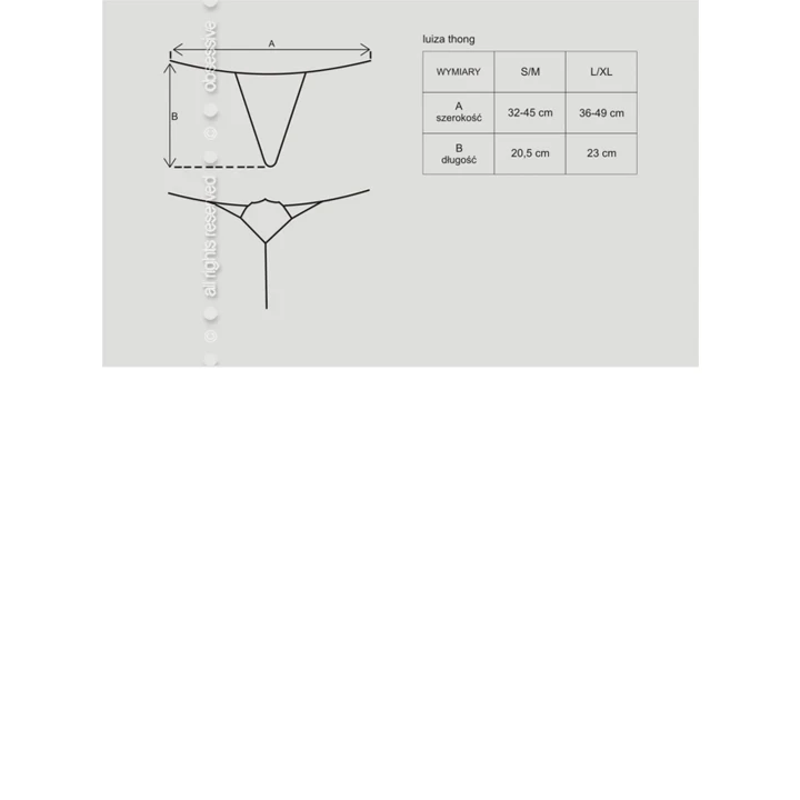 Eleganckie białe stringi Bielizna-Luiza w rozmiarze S/M dla komfortu i stylu