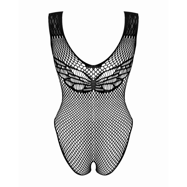 Seksowne czarne body B134 z głębokim dekoltem, dostępne w rozmiarach S/M/L