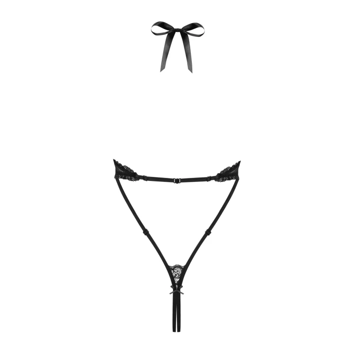 Seksowne body L/XL z wiązaniami na biuście i regulowanymi zapięciami, Bielizna-830-TED-1