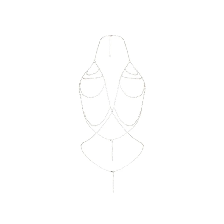 Bralette biżuteryjny Lyxa O/S z szklanych koralików i regulowanym zapięciem