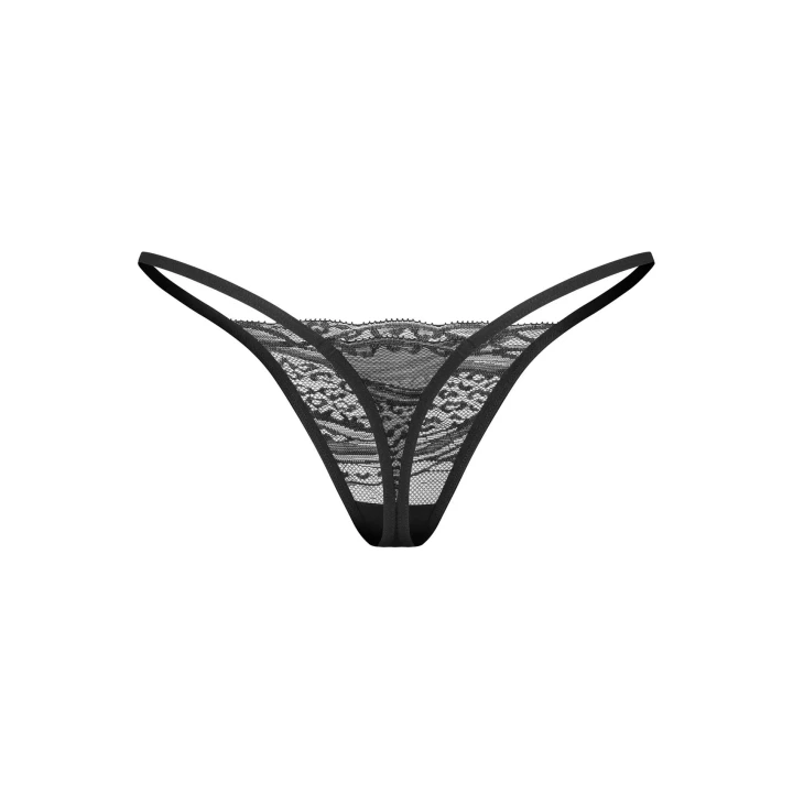 Zestaw stringów damskich Clara L/XL - koronkowe i drapieżny print, 2-pak