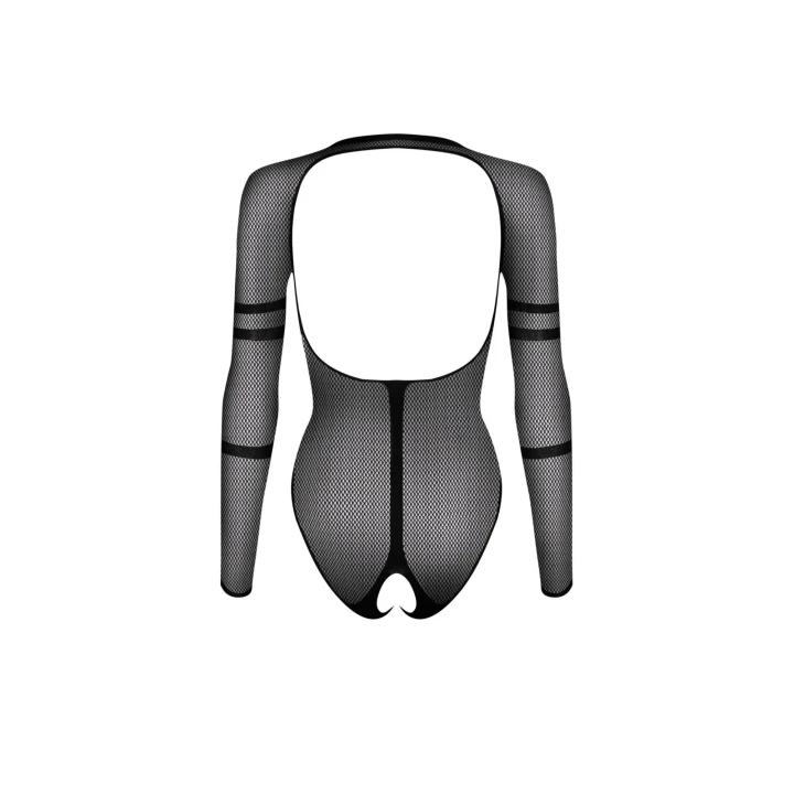 Dzianinowe body B137 z wężowym motywem, rozmiary S/M/L, otwarte plecy, seksowne detale