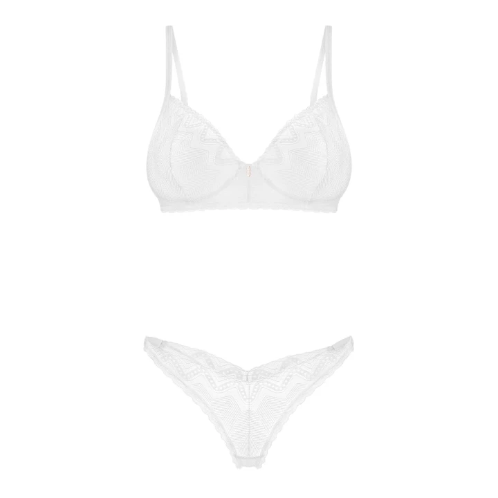 Elegancki komplet bielizny nocnej XL/2XL z koronką i regulowanymi ramiączkami