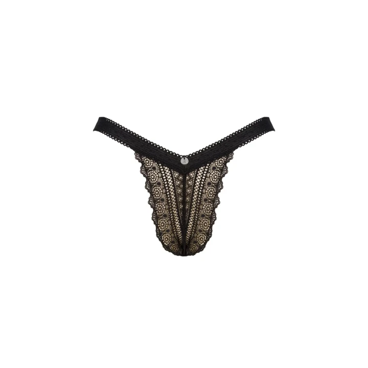 Majtki Estiqua figi XS/S - Seksowna bielizna z koronką i srebrną zawieszką