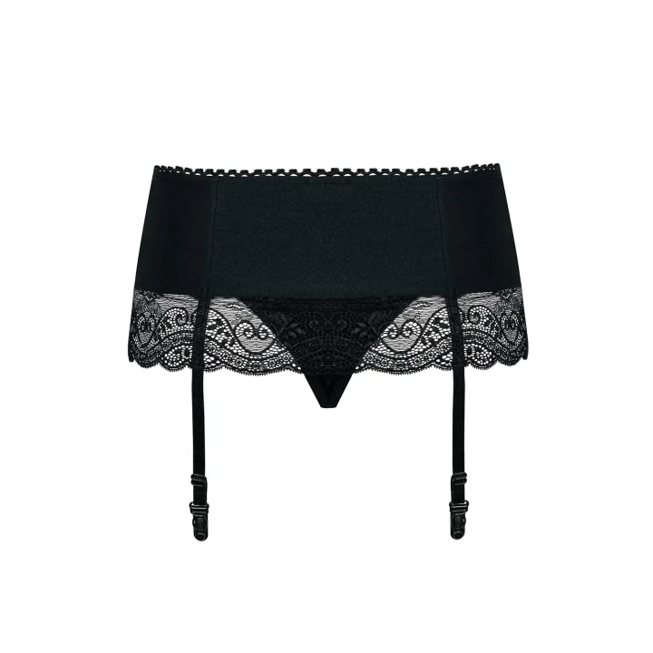 Elegancki pas do pończoch z koronką i stringami S/M Bielizna-Miamor